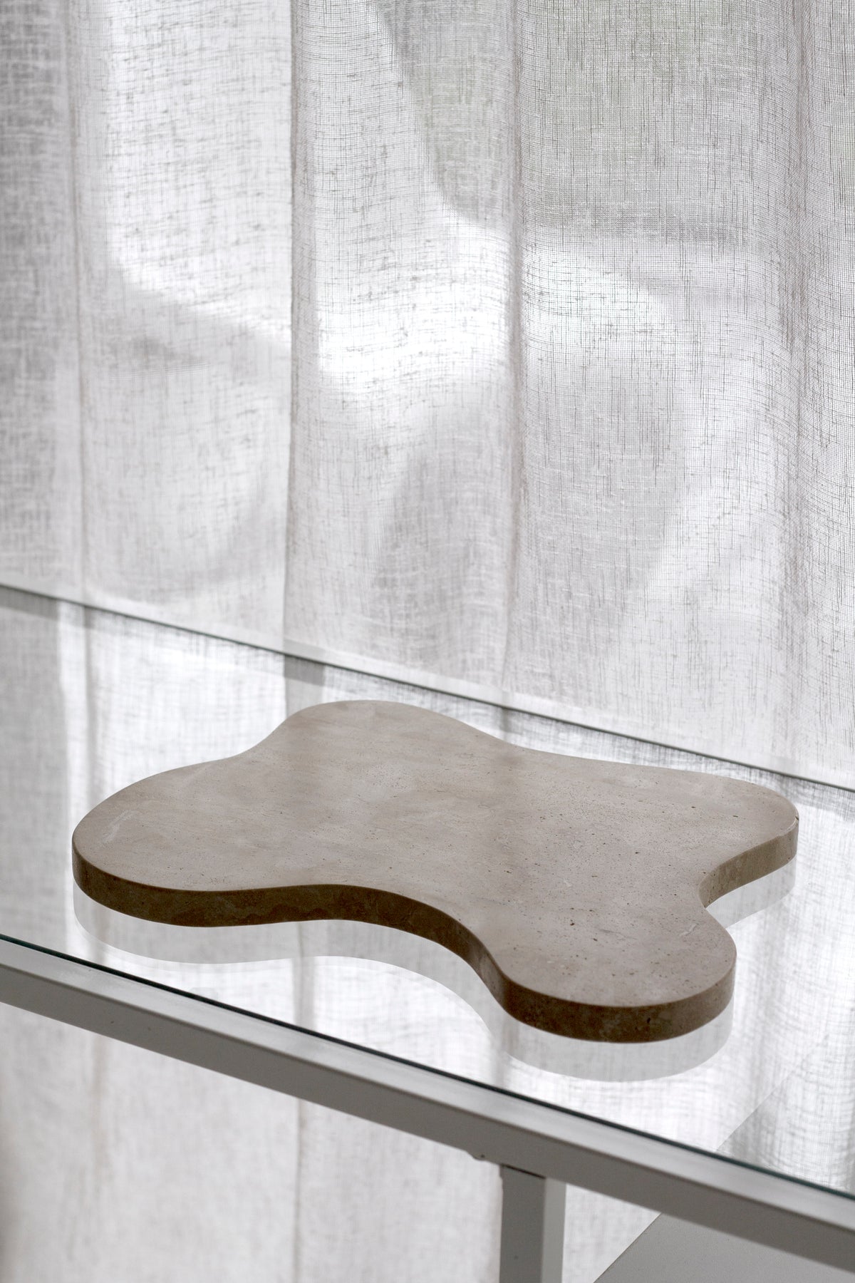 Isobel Travertine Tray – Sculptural Stone Decor
