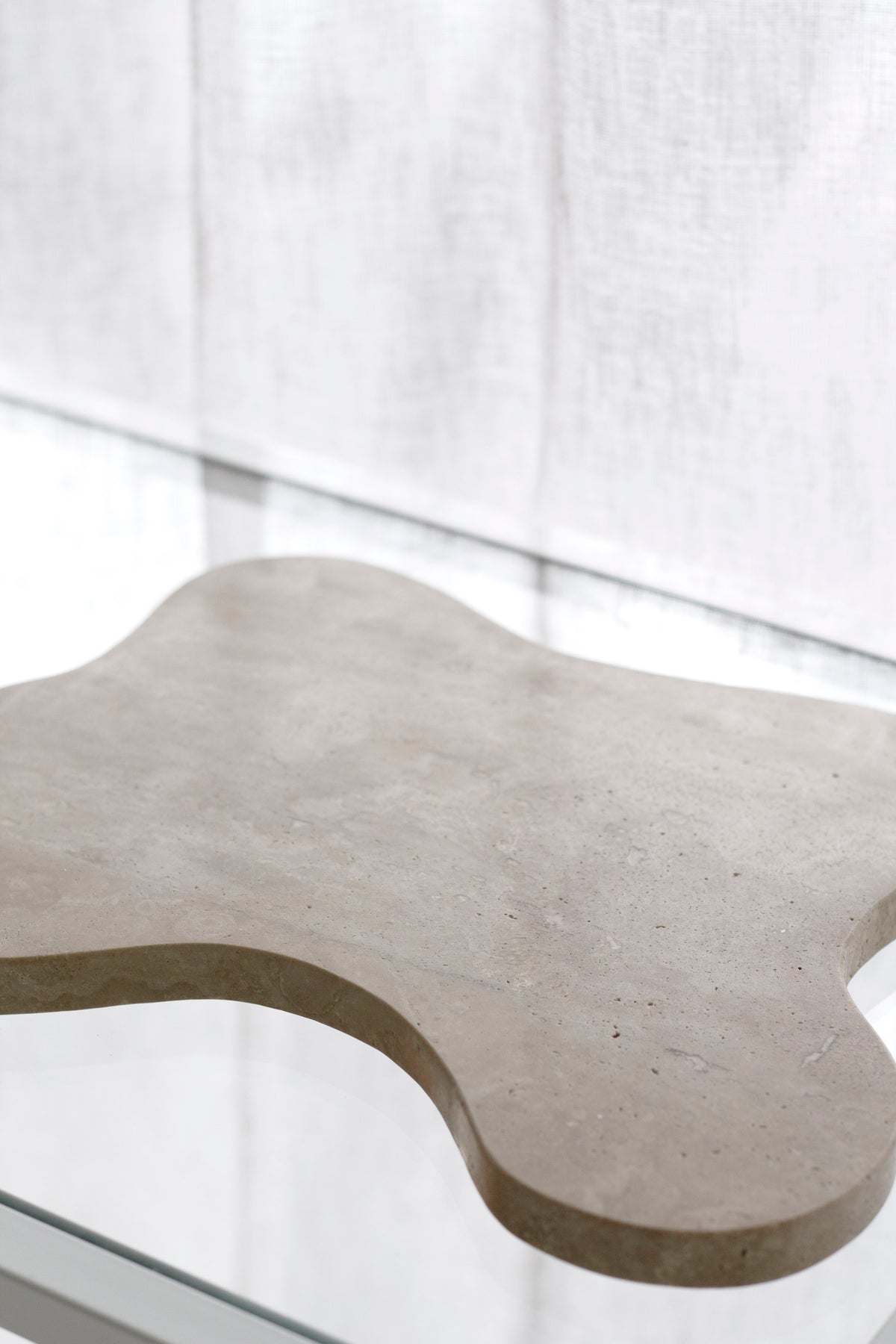 Isobel Travertine Tray – Sculptural Stone Decor