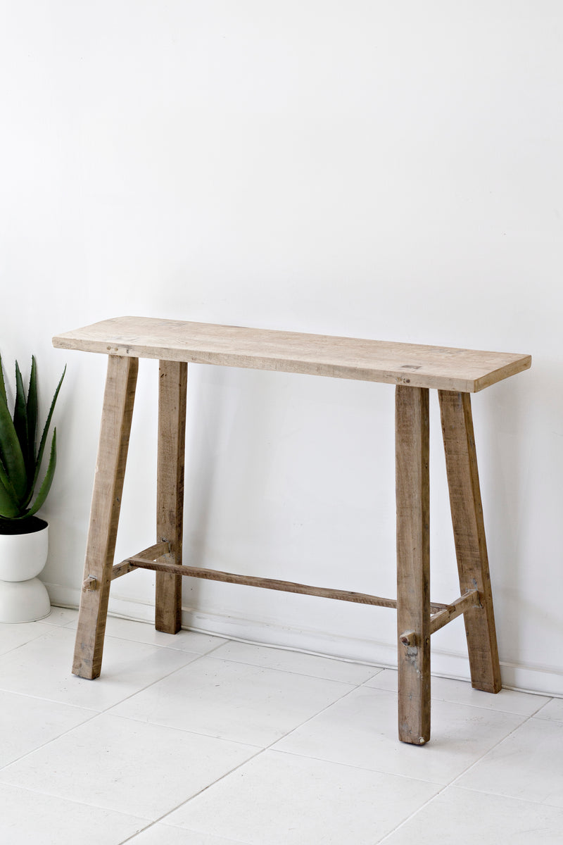 Recycled Teak Console Table - Natural