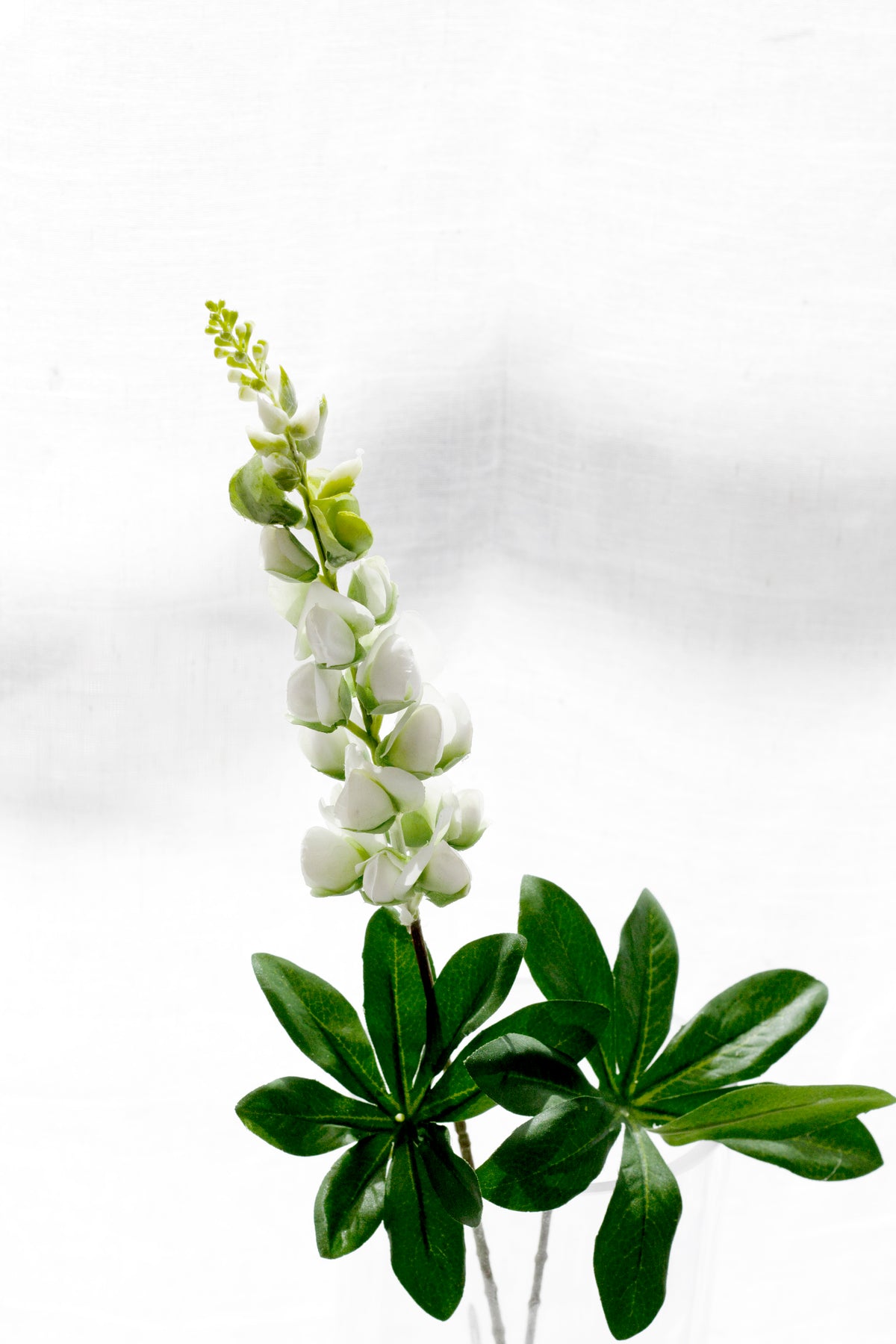 Lupin Spray, Cream 70cm Tall Faux Stem