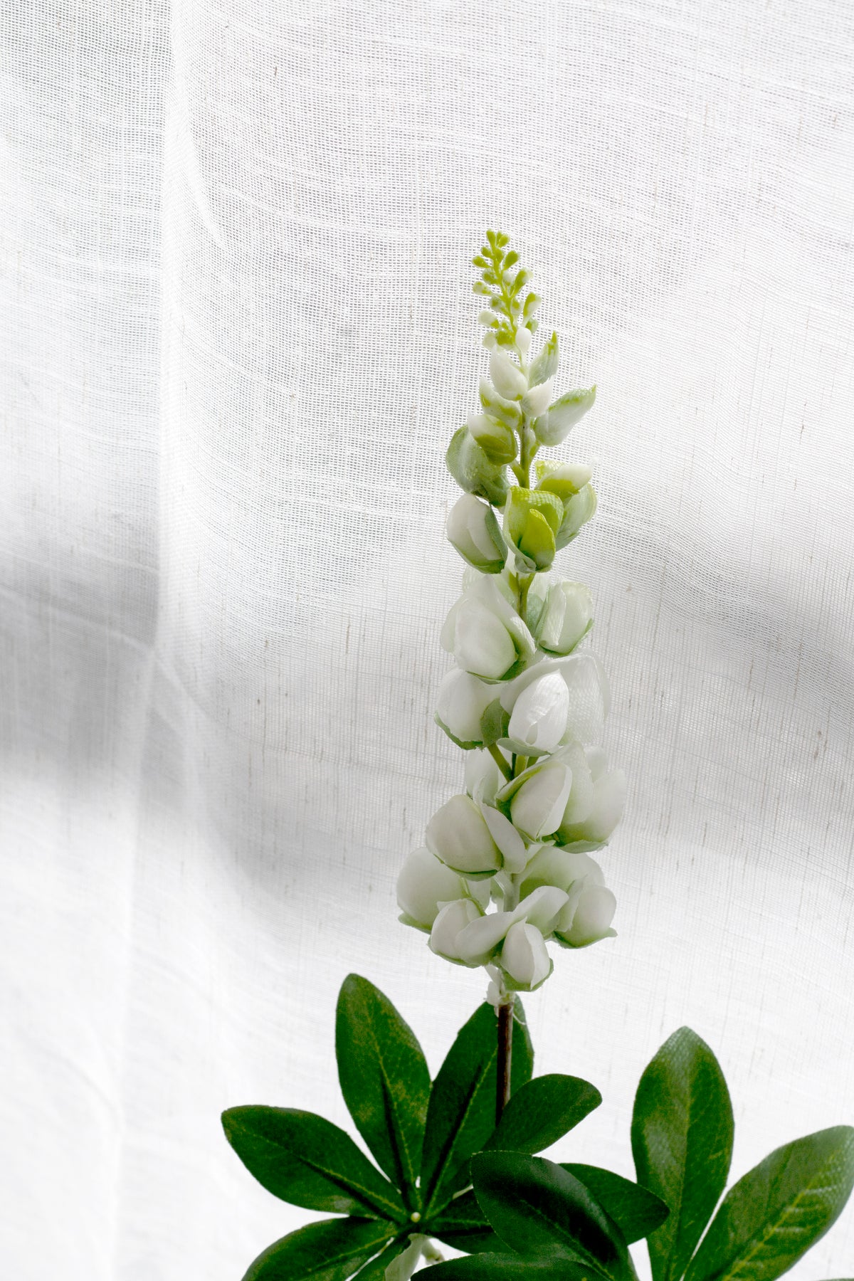Lupin Spray, Cream 70cm Tall Faux Stem