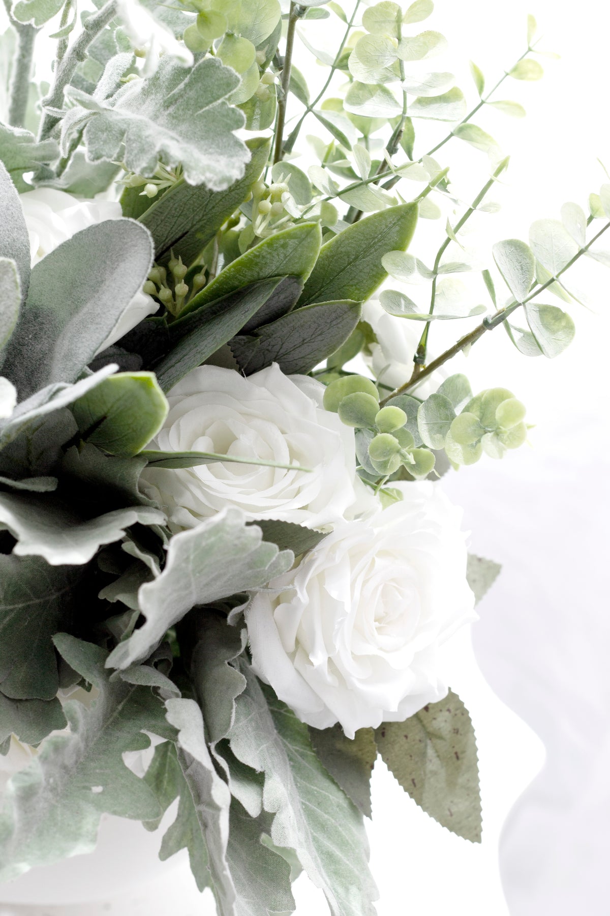 Dusty Miller Spray, Grey-Green 71cm Faux Foliage