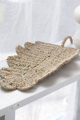 Paper Rope Leaf Tray – Woven Natural Decorative Catch-All | 56cm