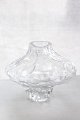 Rippled Crystal Glass Vase