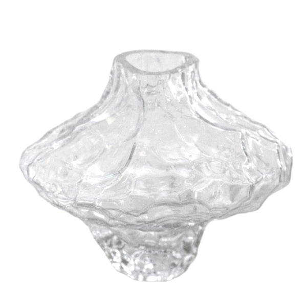 Rippled Crystal Glass Vase
