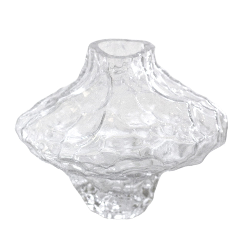 Rippled Crystal Glass Vase