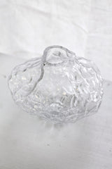 Rippled Crystal Glass Vase