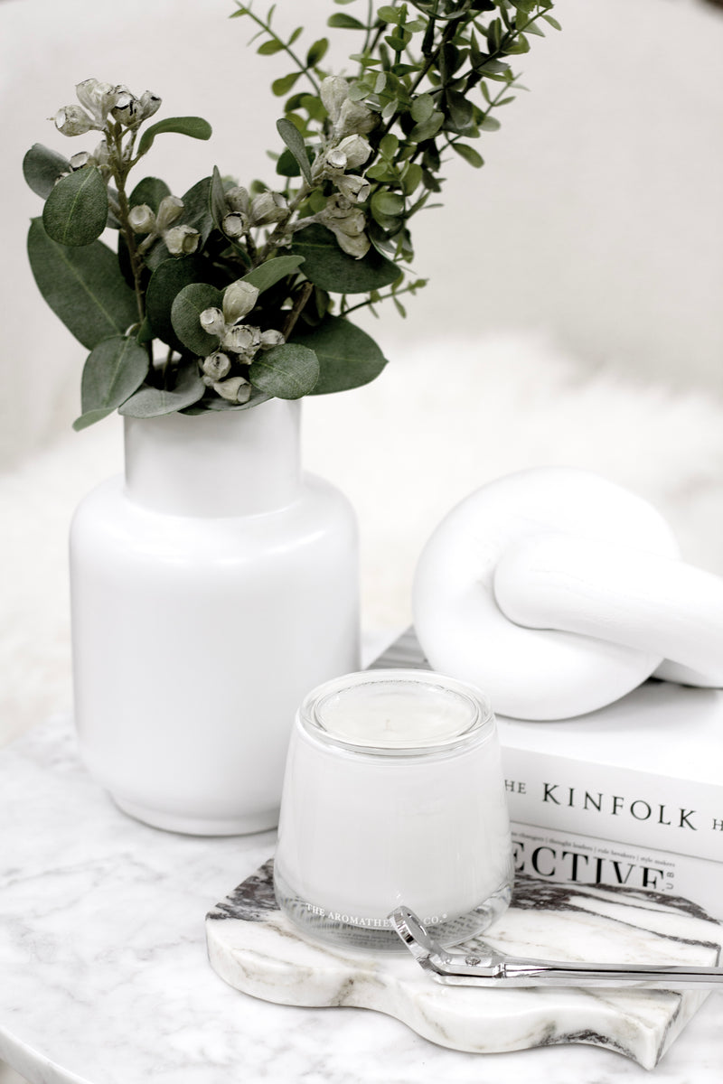 Flora Ceramic Vase – Matte White Modern Minimalist Vase
