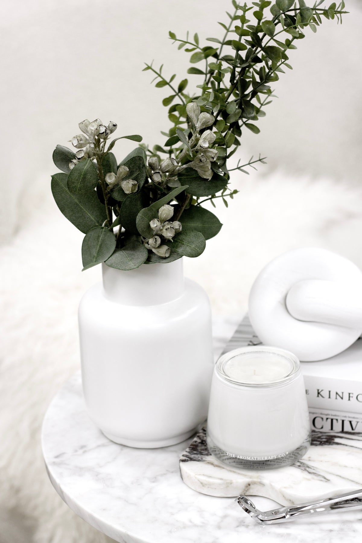 Mini Eucalyptus Pod Spray, 40cm Faux Stem