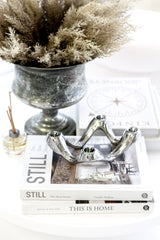 Silver Quad Candle Holder – Sculptural Modern Decor