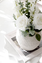 Zandra Off-White Terracotta Vase – Sculptural Modern Vase