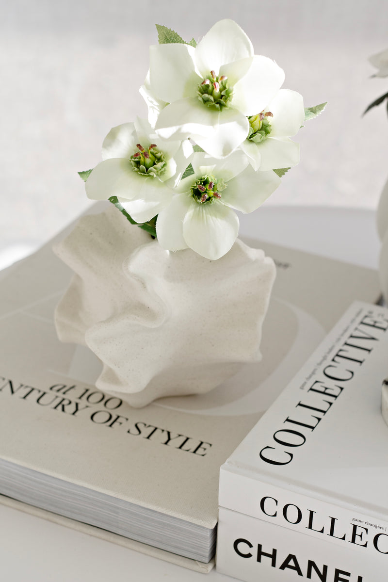 Hellebore Spray – Faux Stem in Cream, Green or Mauve