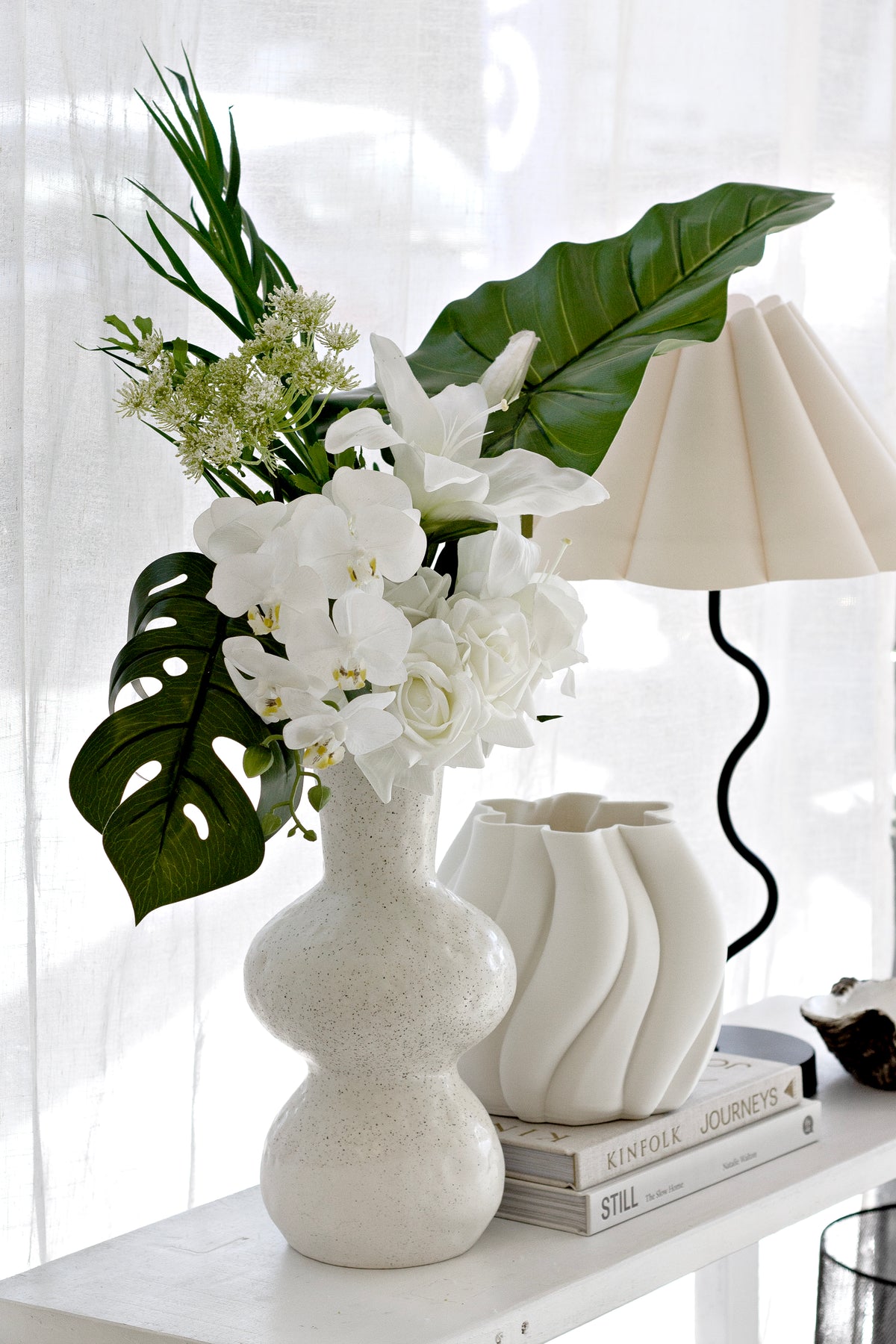 Casablanca Lily, White 86cm Faux Stem