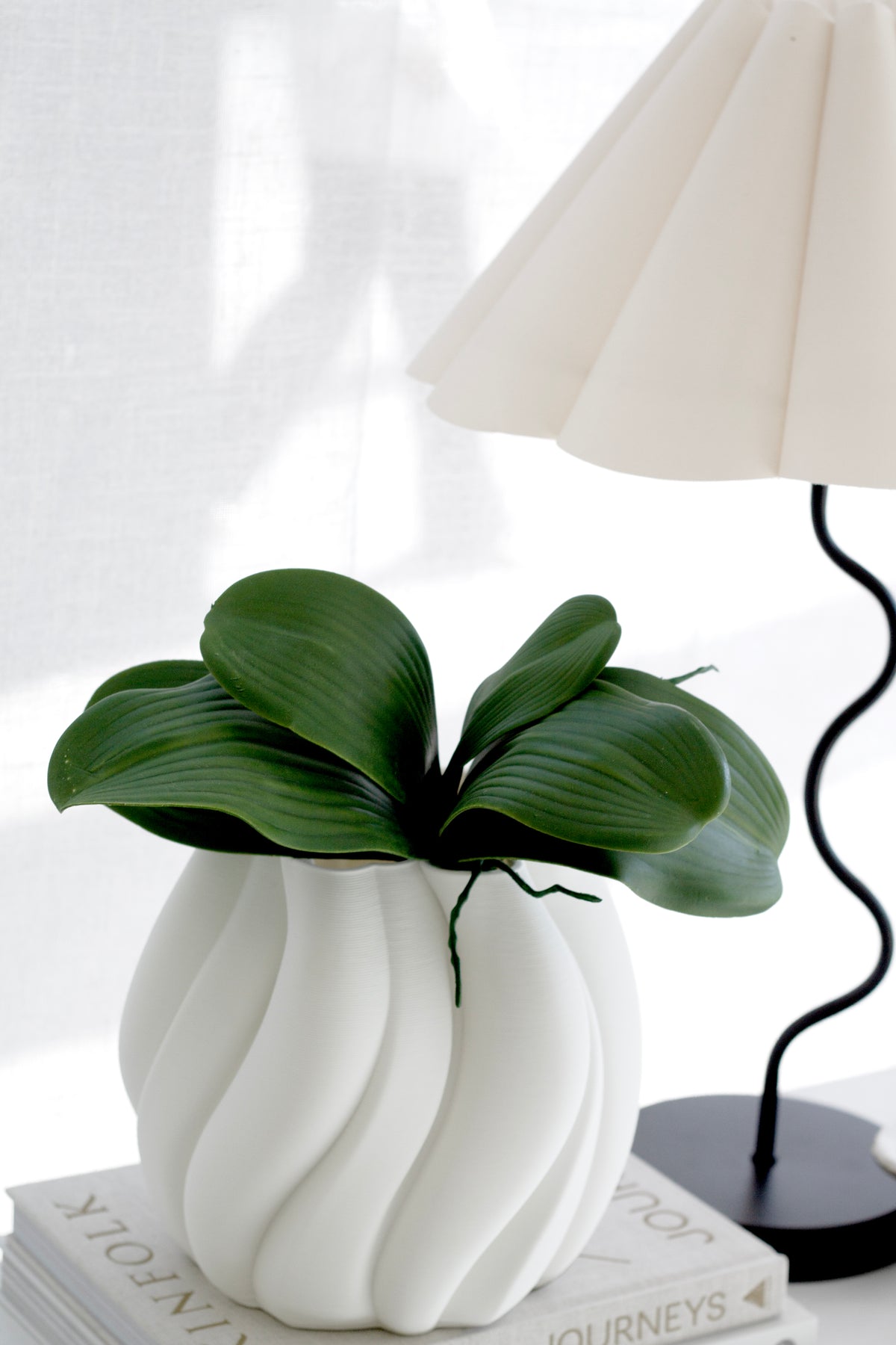 Phalaenopsis Orchid Leaf Spray, 36cm Faux Foliage