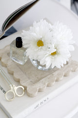 Gerbera Bundle in Fishbowl Vase – Real Touch White Blooms