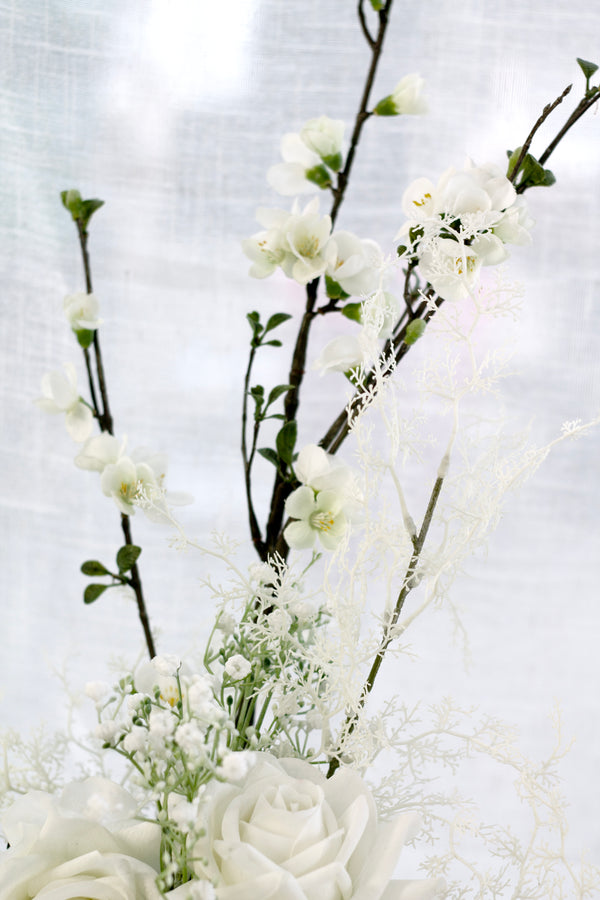 Apple Blossom Spray – 83cm Faux Pink or White Branch