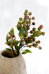 Artificial Summer Berry Branch – Coffee Toned Stem (66cm Tall)