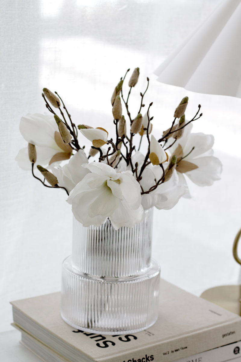 Magnolia Grandiflora Faux Stem – White (81cm)