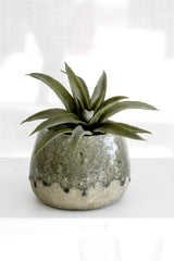 Tobias Glazed Cover Pot – Stoneware Planter in Two Sizes for Styling