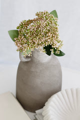 Terracotta Bottle Vase with Small Handle – Sculptural Clay Vessel