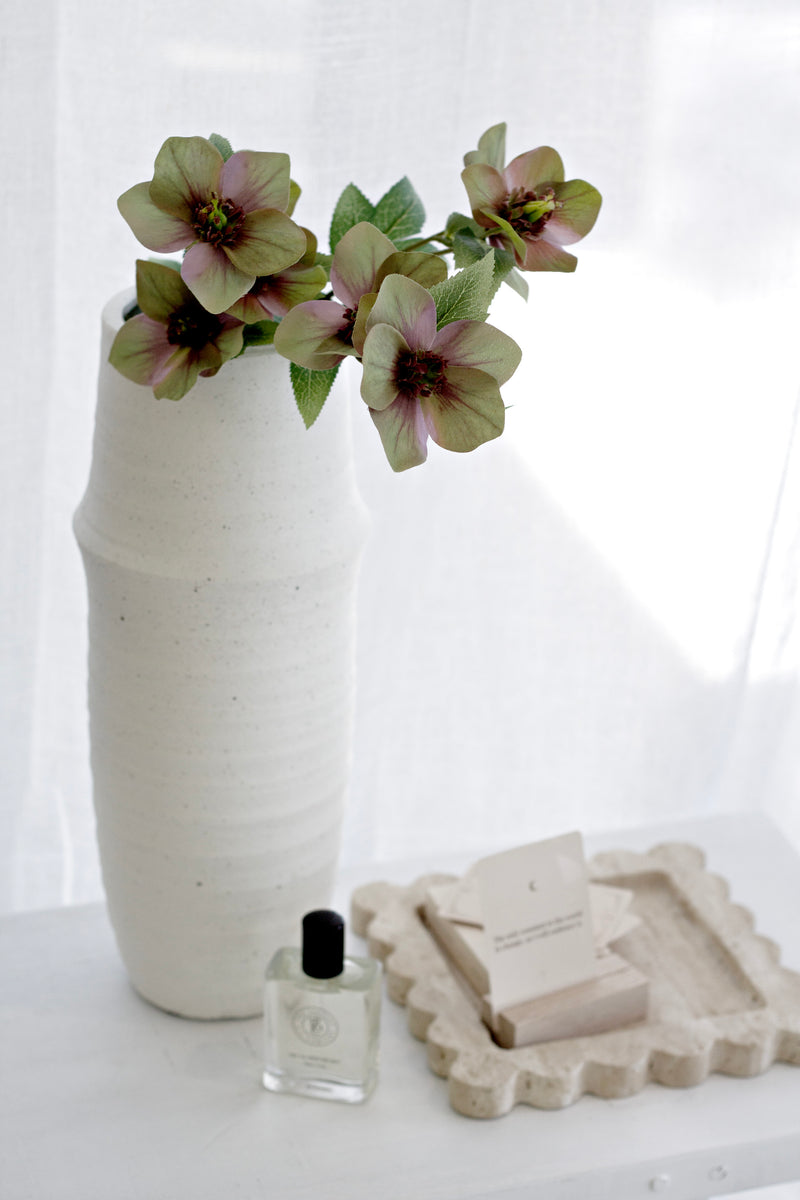 Soraya Vase in Chalk — Minimal Ceramic Vase (Small or Large)
