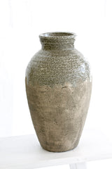Glazed Urn Vase 47cm – Rustic Stoneware Decor for Timeless Styling