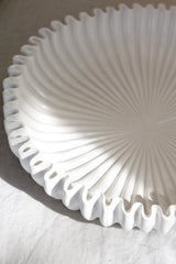 Rome Scalloped Platter from Papier HQ – Decorative Display Bowl in Nude (Large)