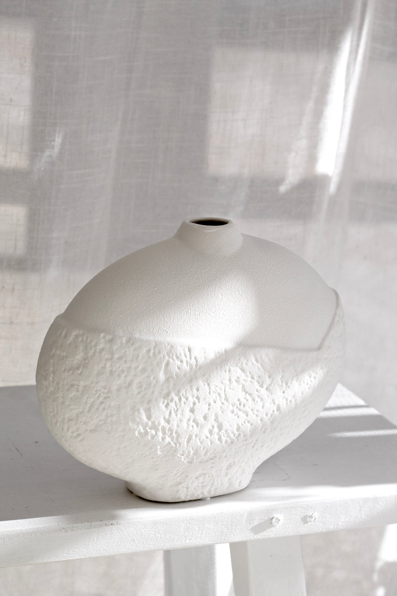 Serenity Cream Vase – Textured Ceramic Vase in Small & Large