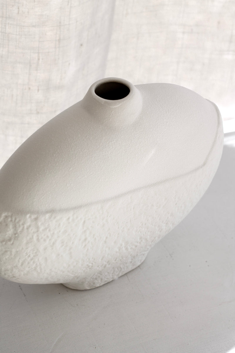 Serenity Cream Vase – Textured Ceramic Vase in Small & Large