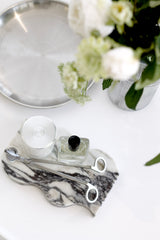 Frida Wavy Marble Tray from Papier HQ – Sculptural Calcutta Stone Display Dish
