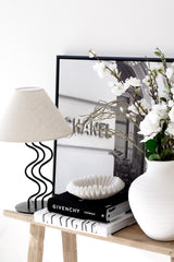 Chanel-Inspired Black Framed Canvas – Monochrome Art 90x60cm