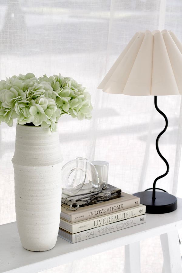 Soraya Vase in Chalk — Minimal Ceramic Vase (Small or Large)