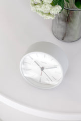 Karlsson Belle Alarm Clock — Silent Sweep, 11cm, Grey/White/Black/Green