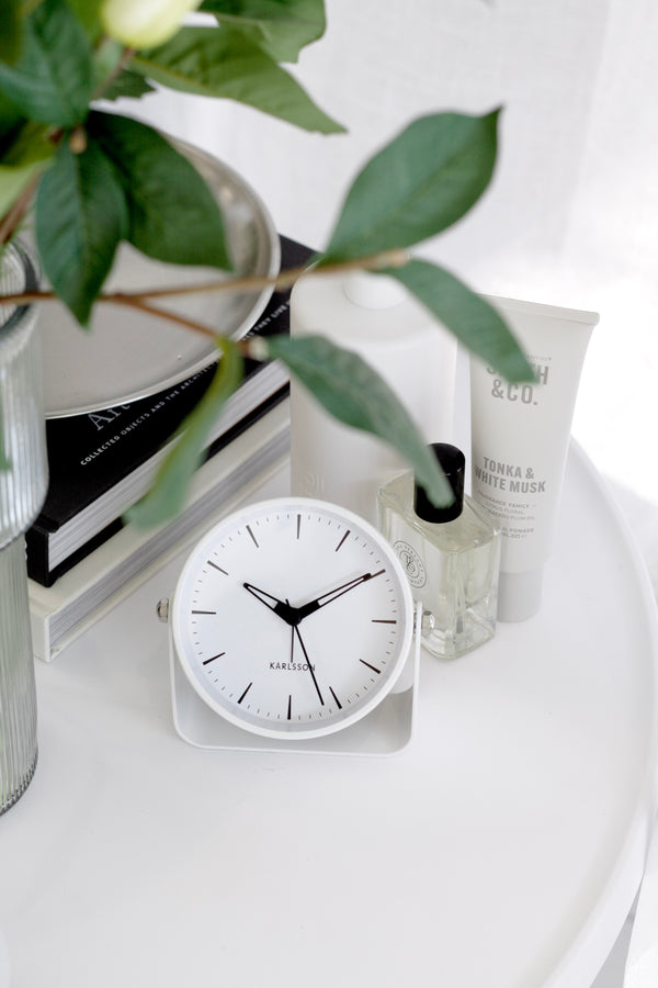 Karlsson Calm Alarm Clock – White, Greyed Jade & Black