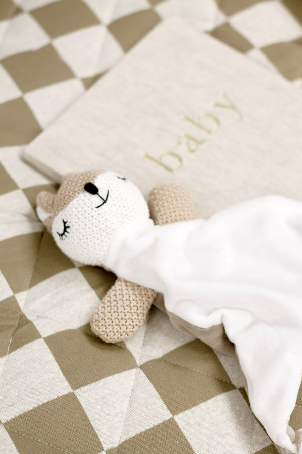 Wild Ones Deer Baby Comforter – 29cm | Soft Plush Security Blanket by Lily & George