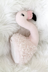 Flossie Flamingo Wall-Mounted Plush Head – 32cm | Soft Nursery Décor by Lily & George