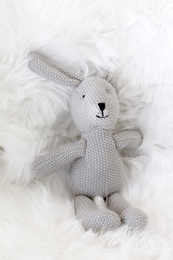 Wild Ones Bunny – Grey 35.5cm | Crocheted Soft Toy by Lily & George
