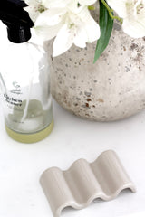 Wave Dish – Modern Ceramic Ripple Tray for Decor or Soap