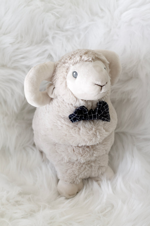 Liam the Ram Plush Toy – 26cm | Soft Woolly Friend with Bow Tie by Lily & George