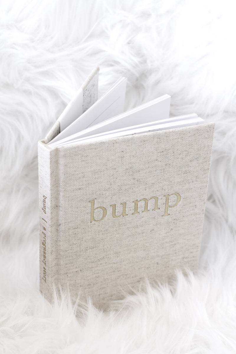 Bump – A Pregnancy Story Journal | Linen Hardcover Guided Keepsake by Write to Me