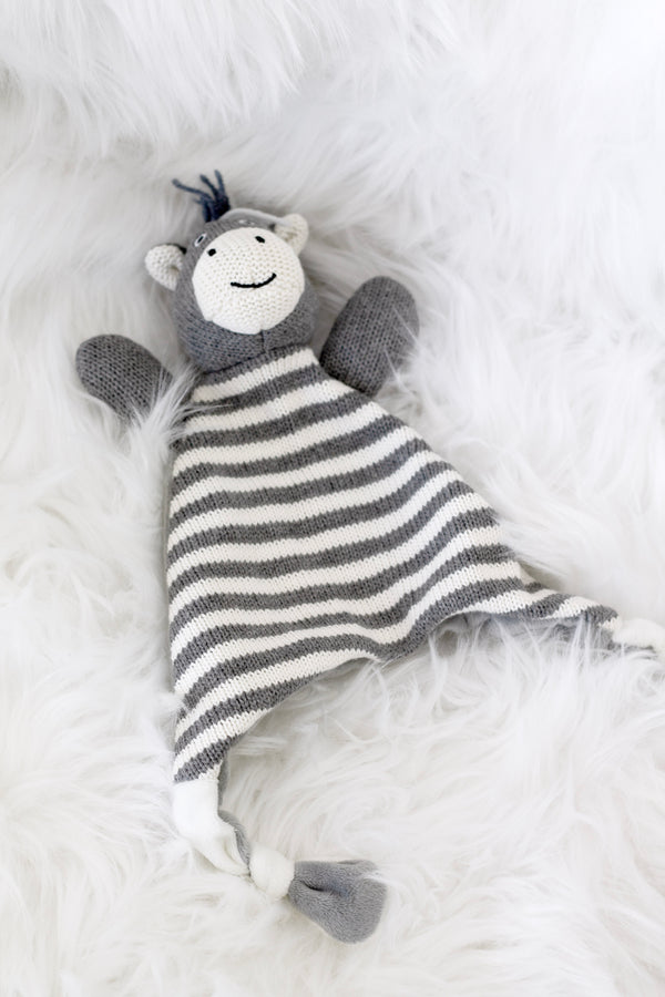 Bowie the Zebra Comforter – 29cm | Soft Knit Baby Soother by Lily & George
