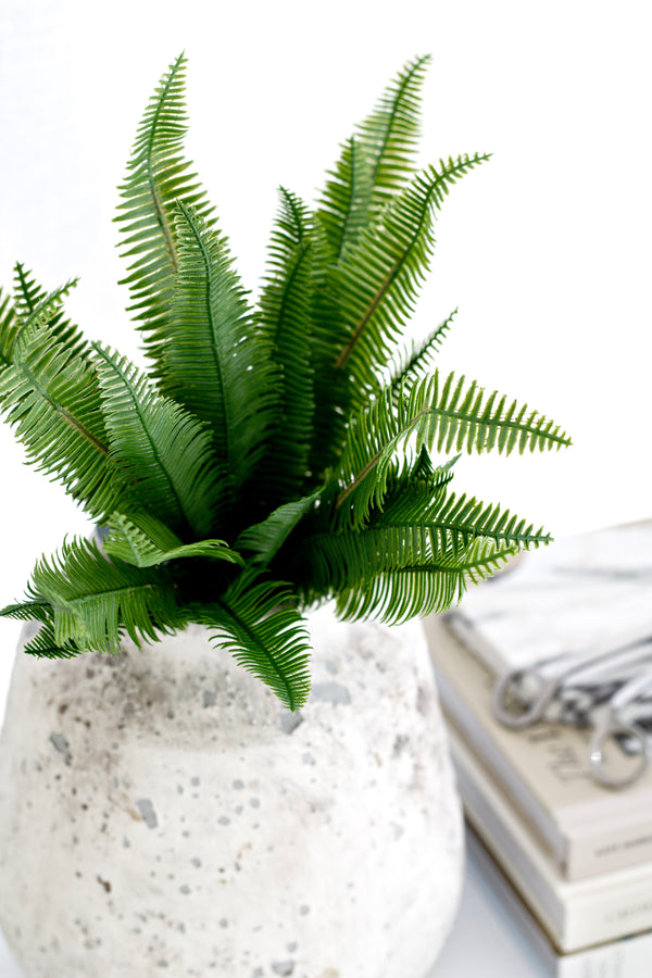 Artificial Ladder Fern Bush 44cm – Realistic Greenery for Home Styling