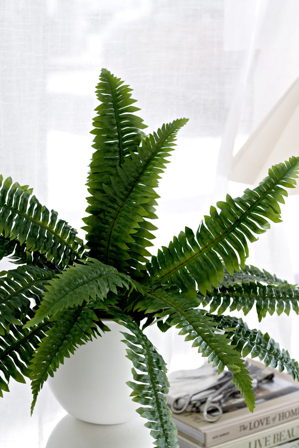 Artificial Boston Fern in Pot – 35cm Realistic Greenery