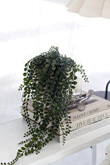 Artificial Pea Leaf Hanging Bush in Pot – 61cm Trailing Faux Plant