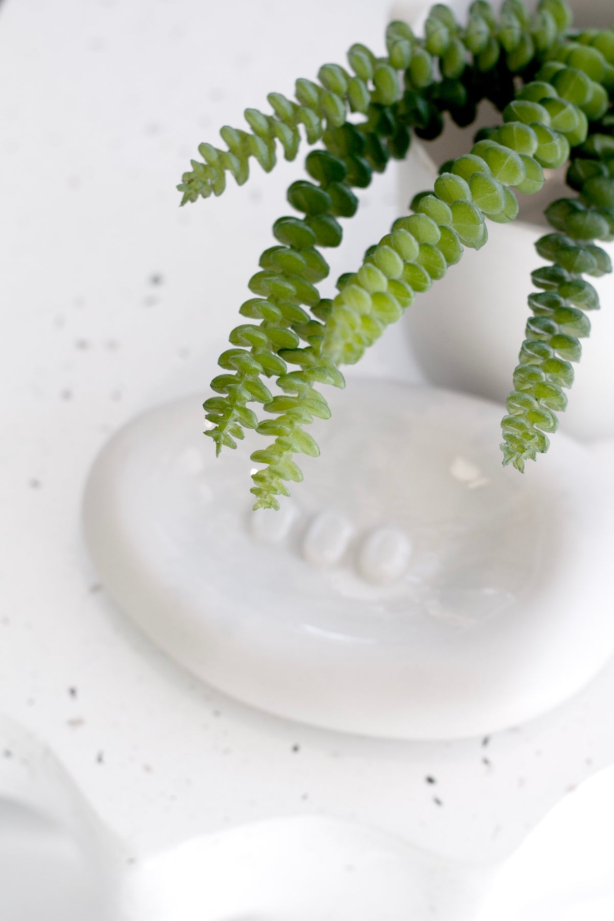 Babies Necklace Succulent, 25cm Potted Trailing Faux Plant