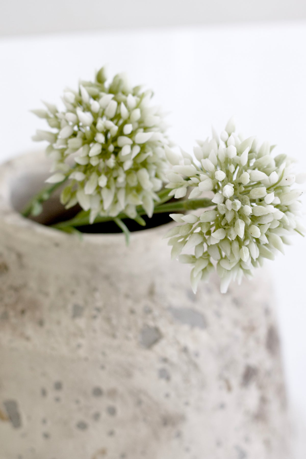 Mini Allium Stem, Cream 46cm Faux Flower