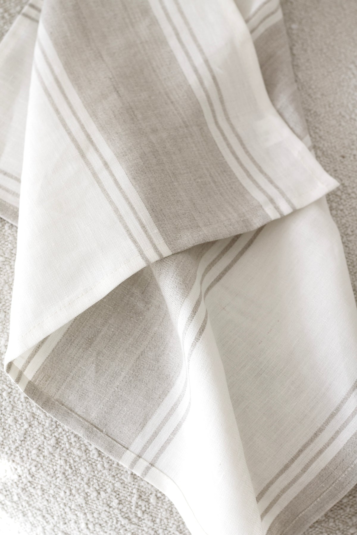 Nest Linen Tea Towel styled with timber utensils
