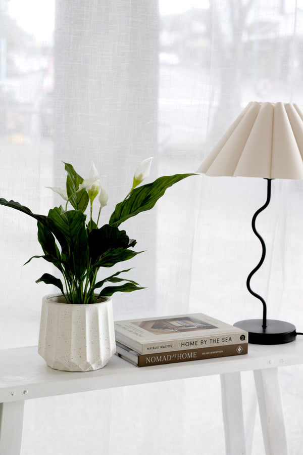 Artificial Potted Peace Lily – 48cm White Flowering Plant
