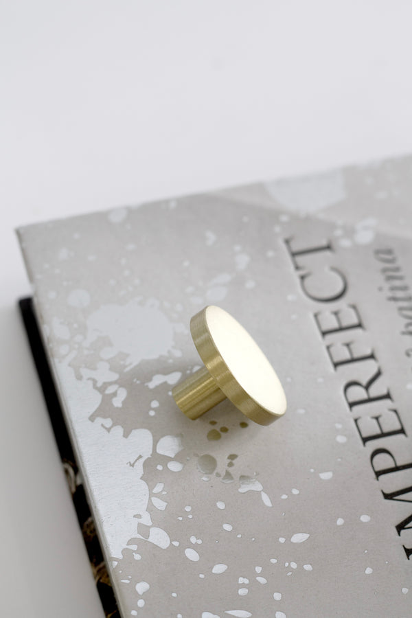 Brushed Gold Brass Wall Hook – Small, Medium or Large | Minimal Modern Hardware