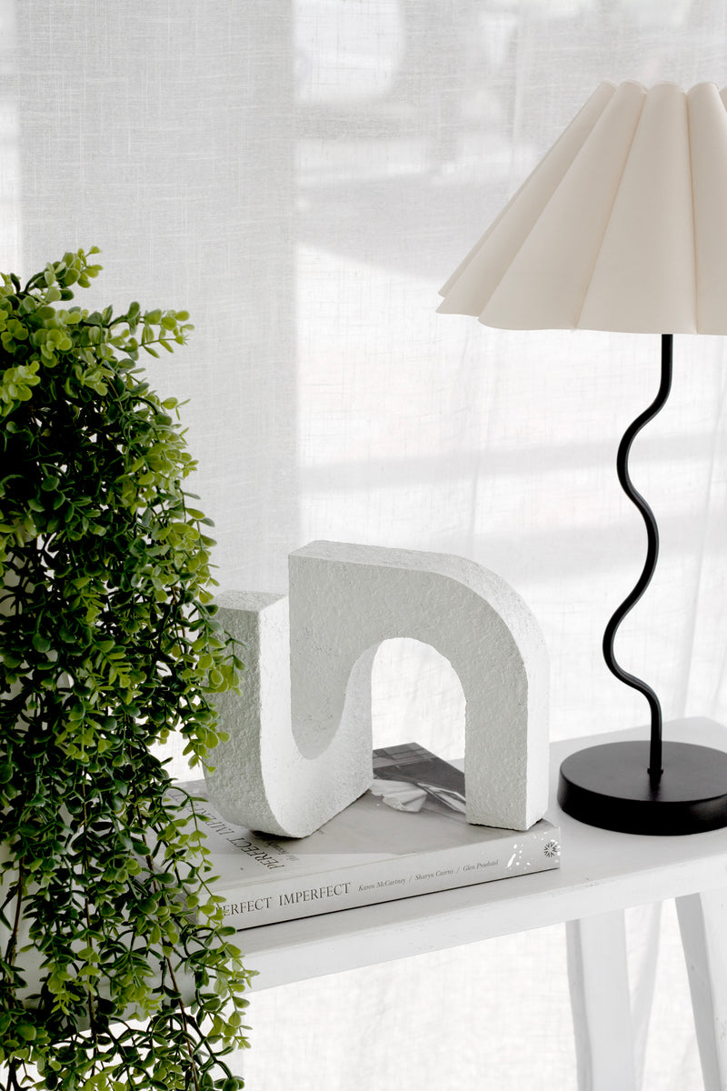Double Doorways Ornament – Sculptural Resin Arch in White